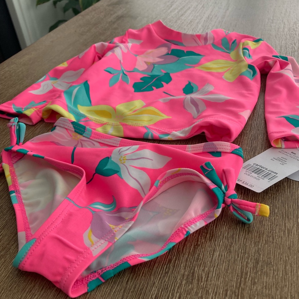 NWT Carters 2 piece swimsuit - 9mo